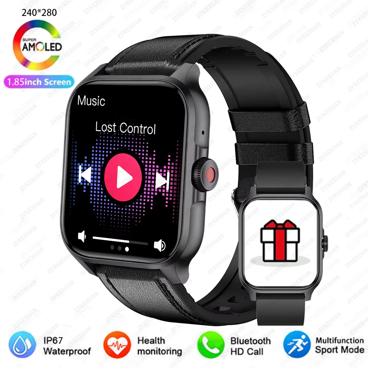 1.85” Bluetooth Calling, Blood Oxygen & Heart Rate Monitor, 100+ Sports Modes, IP68 Waterproof Fitness Tracker - Image 13