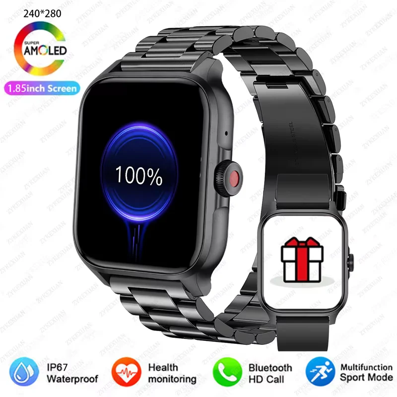 1.85” Bluetooth Calling, Blood Oxygen & Heart Rate Monitor, 100+ Sports Modes, IP68 Waterproof Fitness Tracker - Image 9