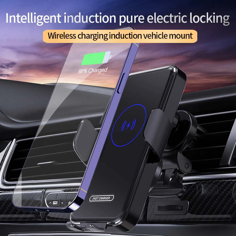 15W Wireless Car Charger & Auto Clamping Phone Mount – Fast Charging Phone Holder for Cars - Image 6