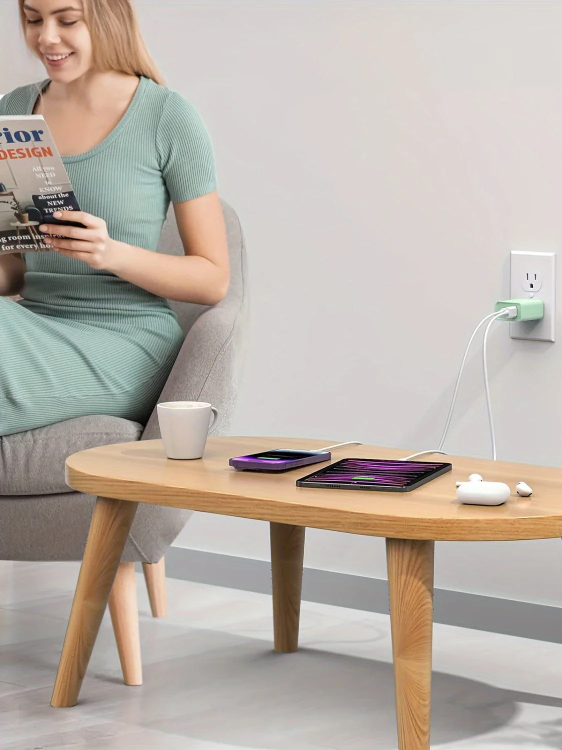 20W Dual USB Wall Charger with 6FT Type-C Cable β PD Fast Charging Block for iPhone & Android Devices - Image 5