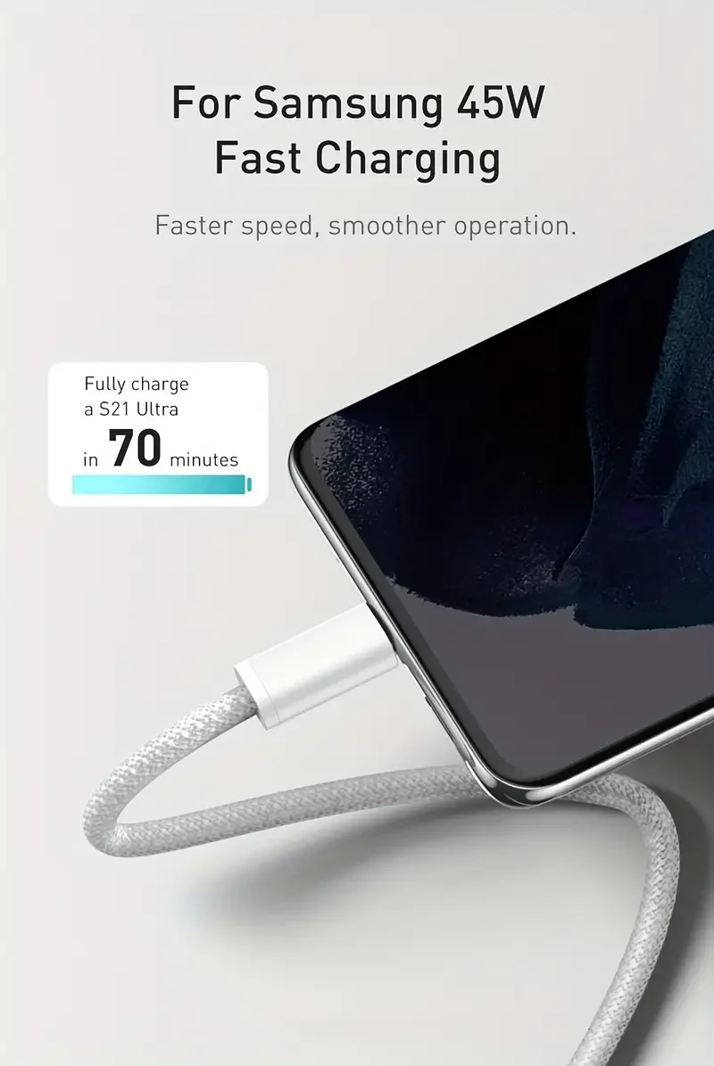 60W USB-C to USB-C Fast Charging Cable – High-Speed PD Cable for iPhone 15 Pro Max, Samsung, Xiaomi, Huawei, OnePlus, Huawei - Image 10