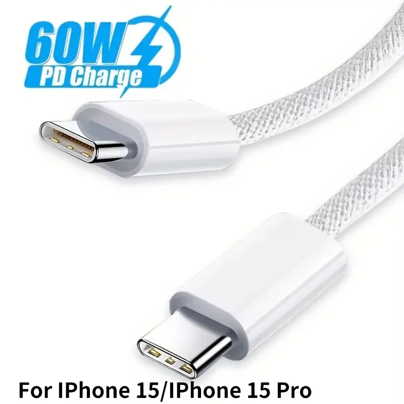 60W USB-C to USB-C Fast Charging Cable – High-Speed PD Cable for iPhone 15 Pro Max, Samsung, Xiaomi, Huawei, OnePlus, Huawei - Image 5