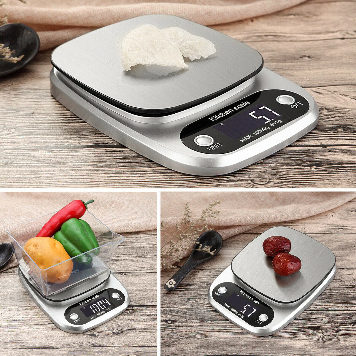 Precision Digital Kitchen Scale – Multifunction 22lbs/1g Stainless Steel Food & Diet Weighing Scale - Image 5