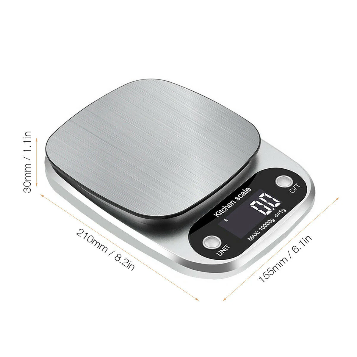 Precision Digital Kitchen Scale – Multifunction 22lbs/1g Stainless Steel Food & Diet Weighing Scale - Image 6