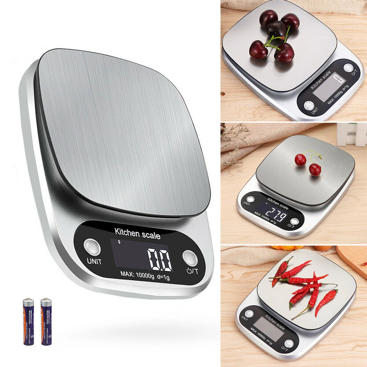 Precision Digital Kitchen Scale – Multifunction 22lbs/1g Stainless Steel Food & Diet Weighing Scale - Image 8