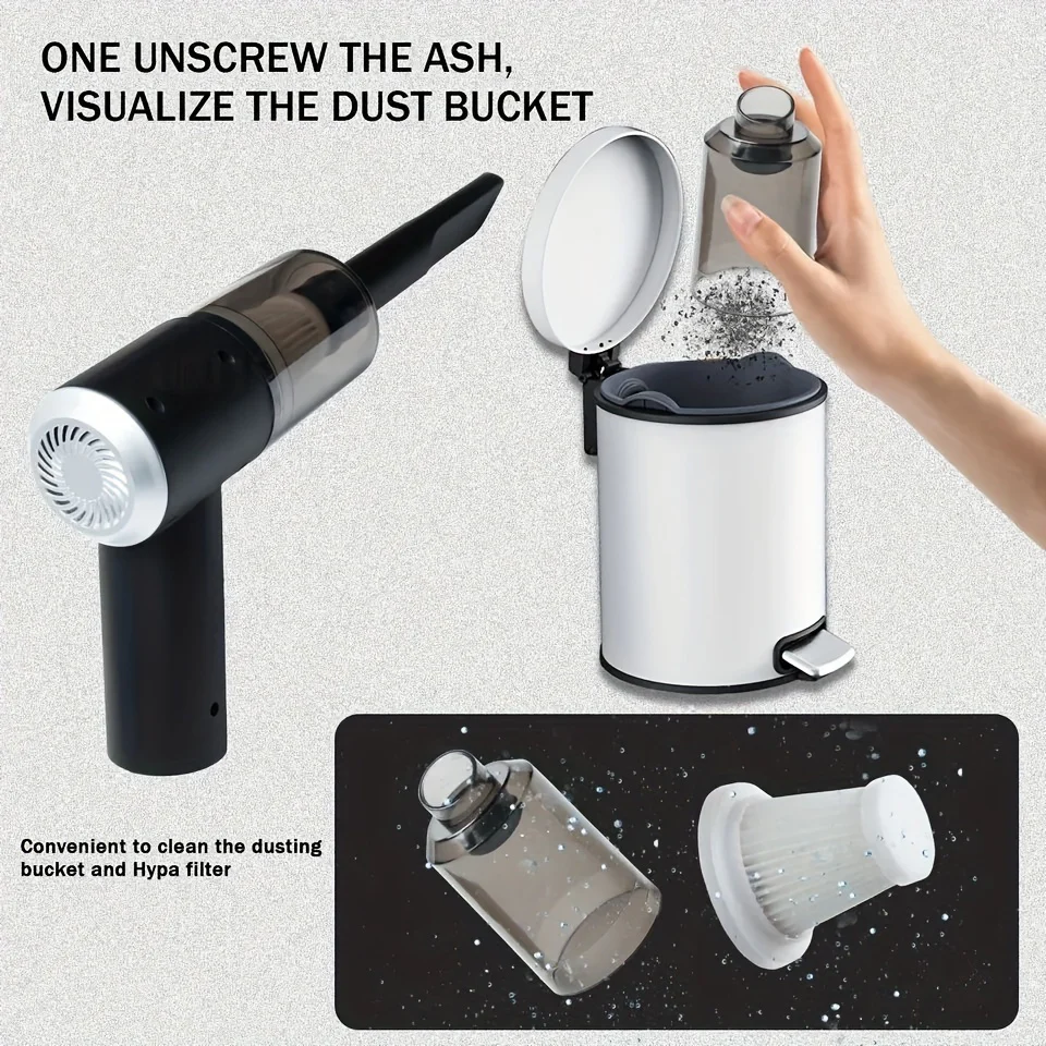 High-Power Cordless Portable Car Vacuum Cleaner Rechargeable Handheld for Easy Cleaning of Car, Home & Small Spaces - Image 7