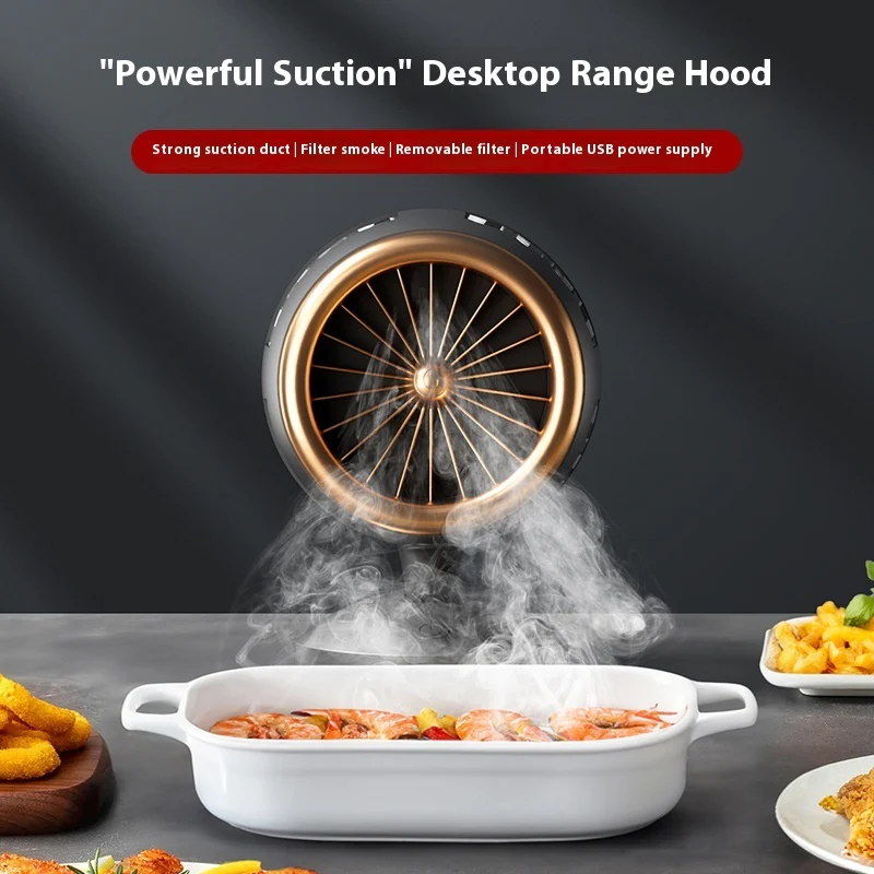 Household Portable Small Desktop Kitchen Ventilator - Image 5
