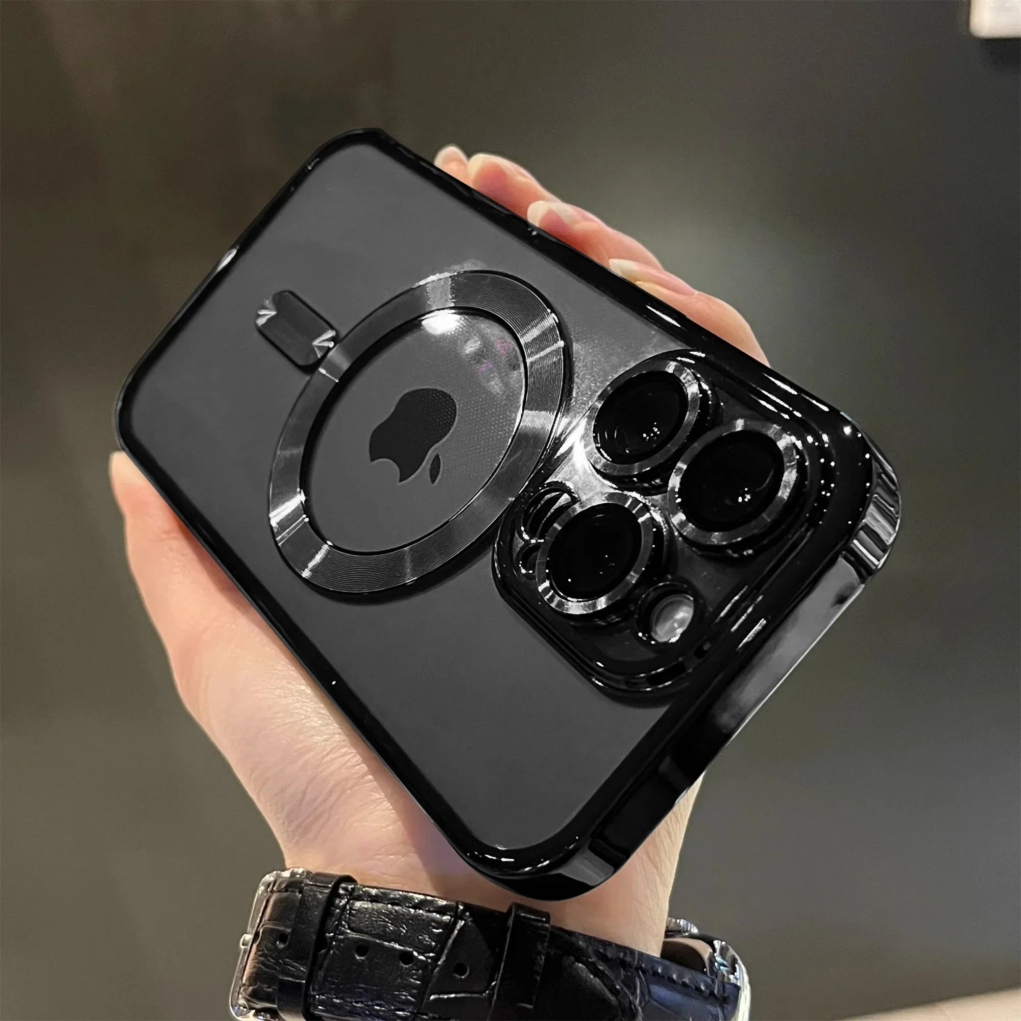 Luxury Magnetic Metal-Plated Clear MagSafe Case for iPhone – Elegance Meets Functionality - Image 17
