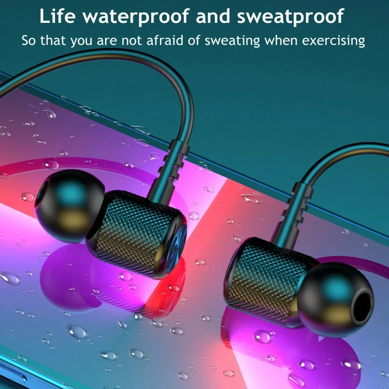 Bluetooth Wireless Magnetic Neckband Earphones – HiFi Sport TWS Headset with Mic - Image 3