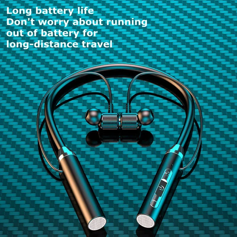 Bluetooth Wireless Magnetic Neckband Earphones – HiFi Sport TWS Headset with Mic - Image 6