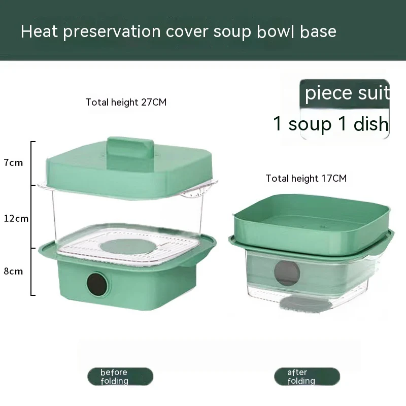 Multi-layer Dish Cover Heat Preservation Kitchen Cover Dining Table Leftover Storage Box Transparent Stack Cooking Hood Steamer - Image 11
