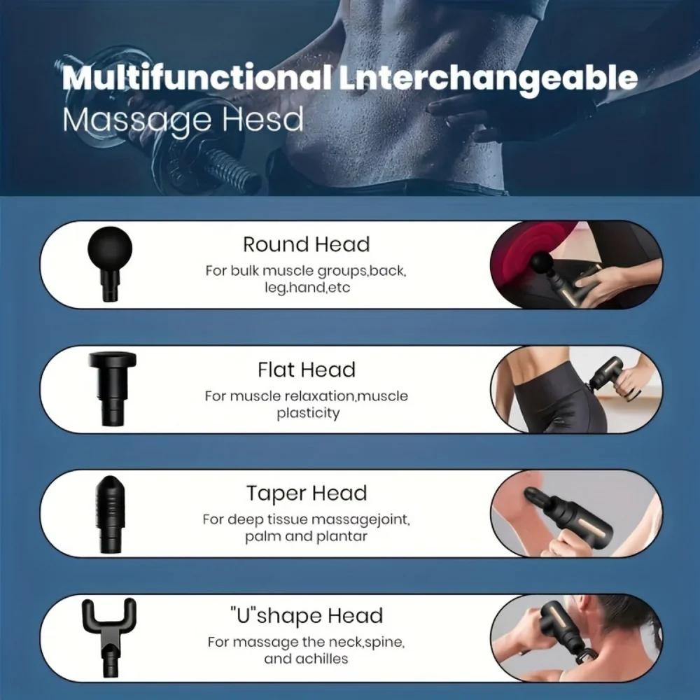 Portable Mini Fascia Gun – USB Rechargeable Muscle Relaxer Massage Gun - Image 5