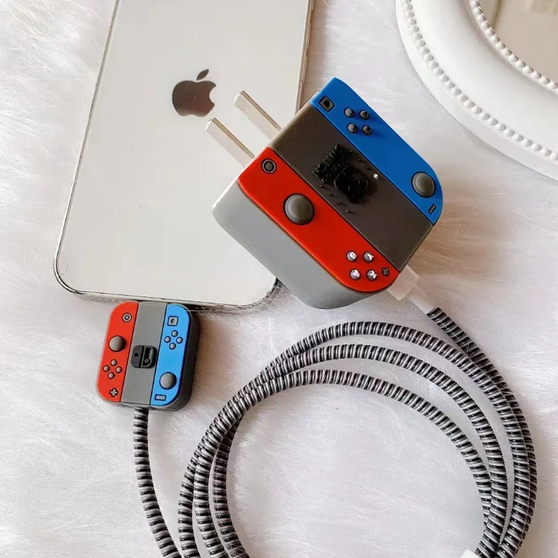 Retro Cute Cartoon Silicone Charger Protective Case – Adorable Protection for iPhone 18W-20W Fast Chargers - Image 4