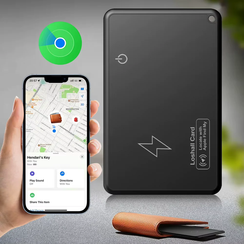 Wireless Charging GPS Tracker Card – Smart Mini Wallet Locator for iPhone Find My (AirTag Alternative) - Image 5
