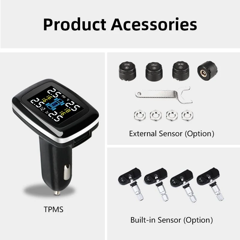 Smart Tire Pressure Monitor with USB Charger – Real-Time Safety & Power in One! - Image 5