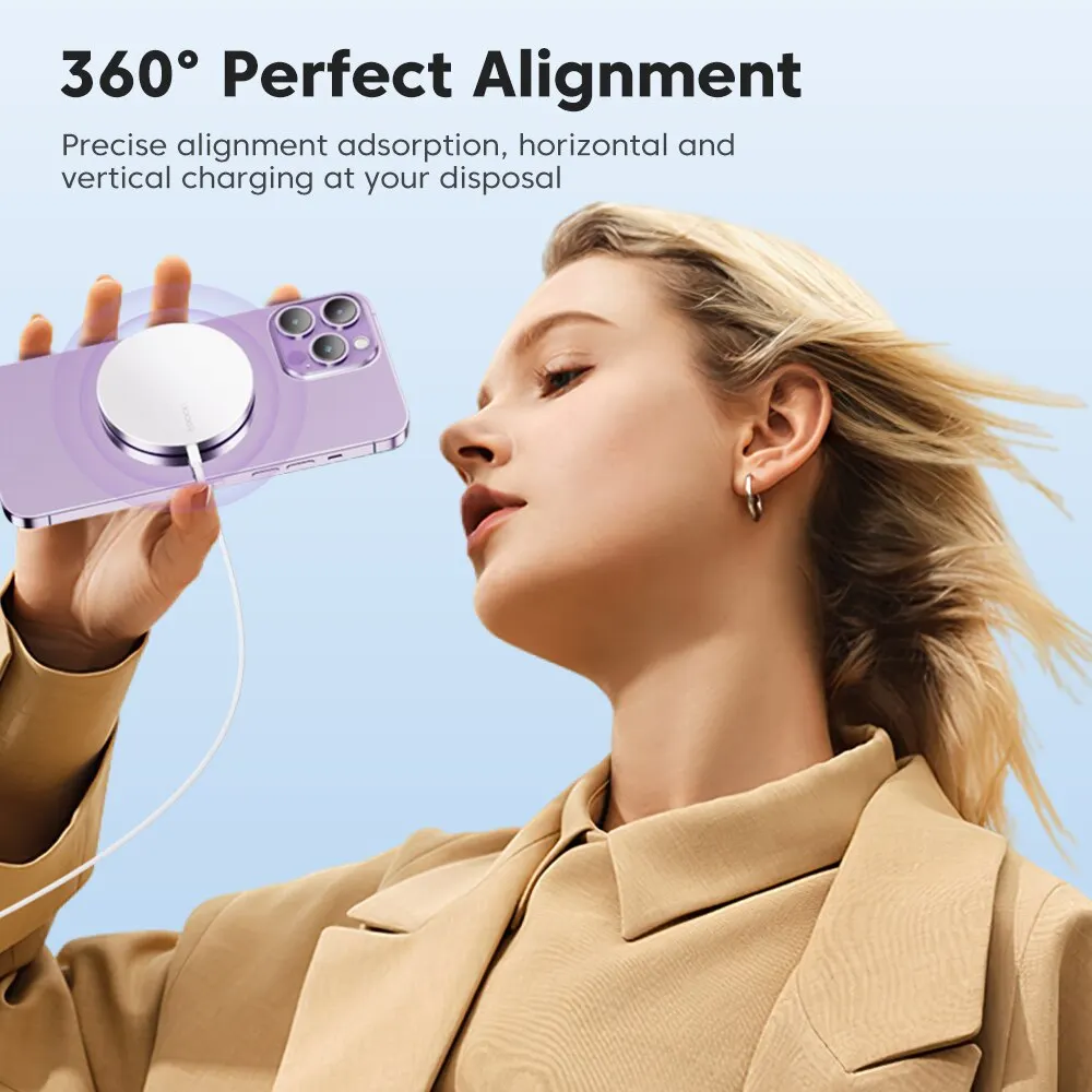 Toocki Magnetic Wireless Charger 15W – Fast & Reliable Charging for iPhone 15/14 Pro Max/Mini - Image 6