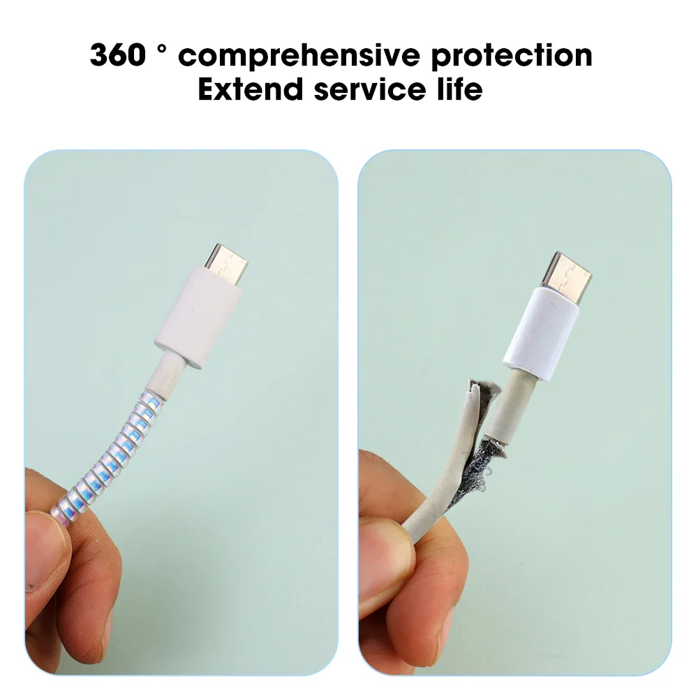 Durable Anti-Bite Cable Protector for iPhone β Transparent Charger Cord Winder for 18W & 20W Fast Charging Cables - Image 12