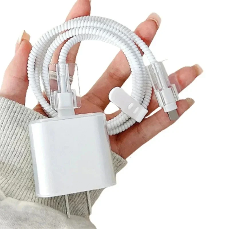 Durable Anti-Bite Cable Protector for iPhone β Transparent Charger Cord Winder for 18W & 20W Fast Charging Cables - Image 23