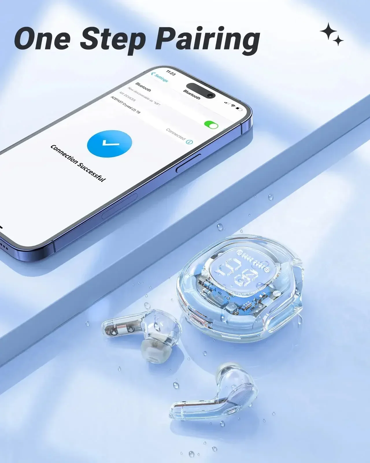 TWS Air39 Wireless Bluetooth Earphones – Transparent HiFi Stereo Sound with LED Power Display - Image 12