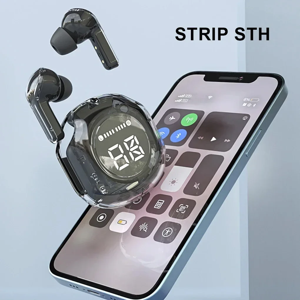 TWS Air39 Wireless Bluetooth Earphones – Transparent HiFi Stereo Sound with LED Power Display - Image 9