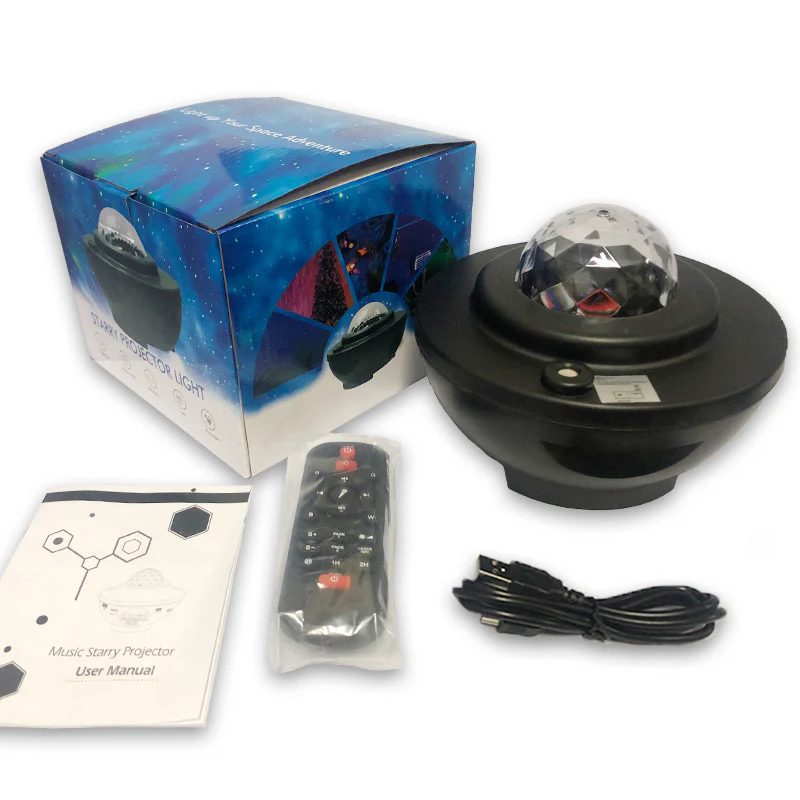 USB Starlight Music Projector – 360° Rotating LED Starry Sky with Bluetooth & Remote Control - Image 7