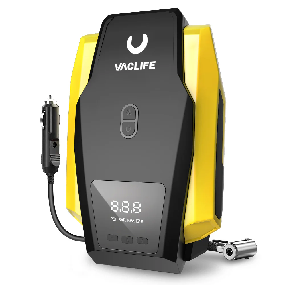 VacLife 12V Portable Air Compressor – Digital Tire Inflator with LED Light for Cars, Bikes & Inflatables - Image 11