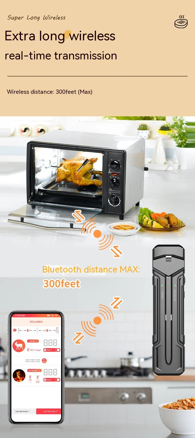 Wireless Kitchen Oven Thermometer - Image 9