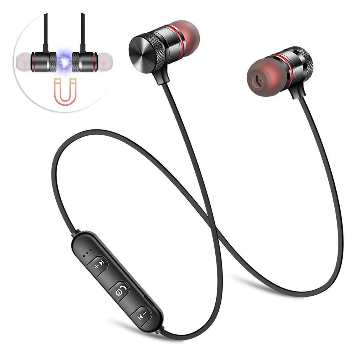 XT 6 Wireless Bluetooth 5.0 Headphones Neckband Magnetic Earphones TWS Stereo Sports Running Earbuds With Mic for All Smartphone - Image 12