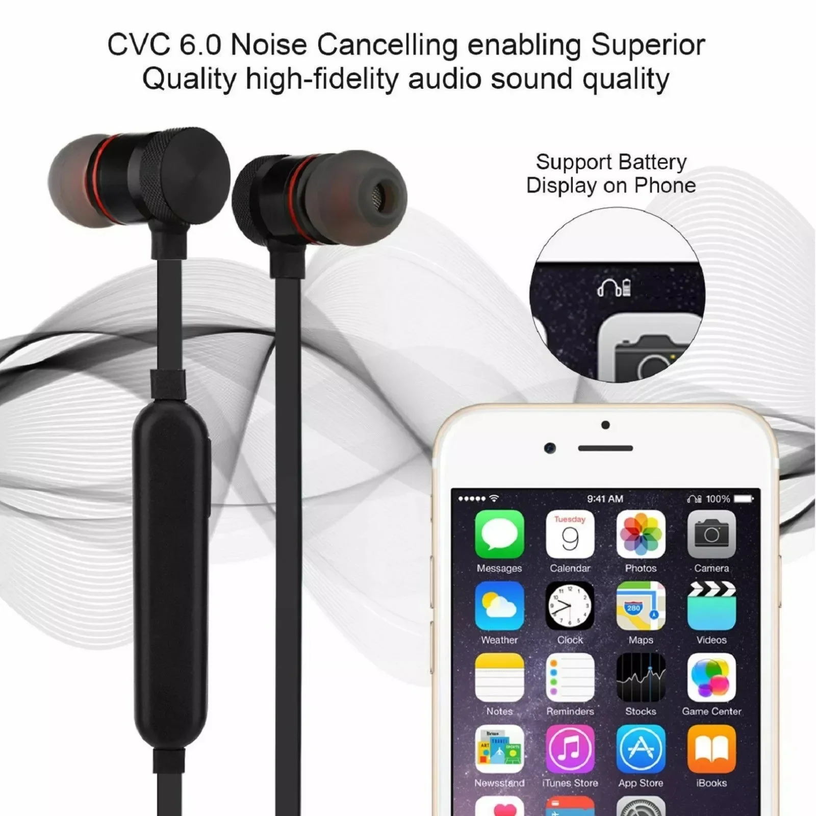 XT 6 Wireless Bluetooth 5.0 Headphones Neckband Magnetic Earphones TWS Stereo Sports Running Earbuds With Mic for All Smartphone - Image 6