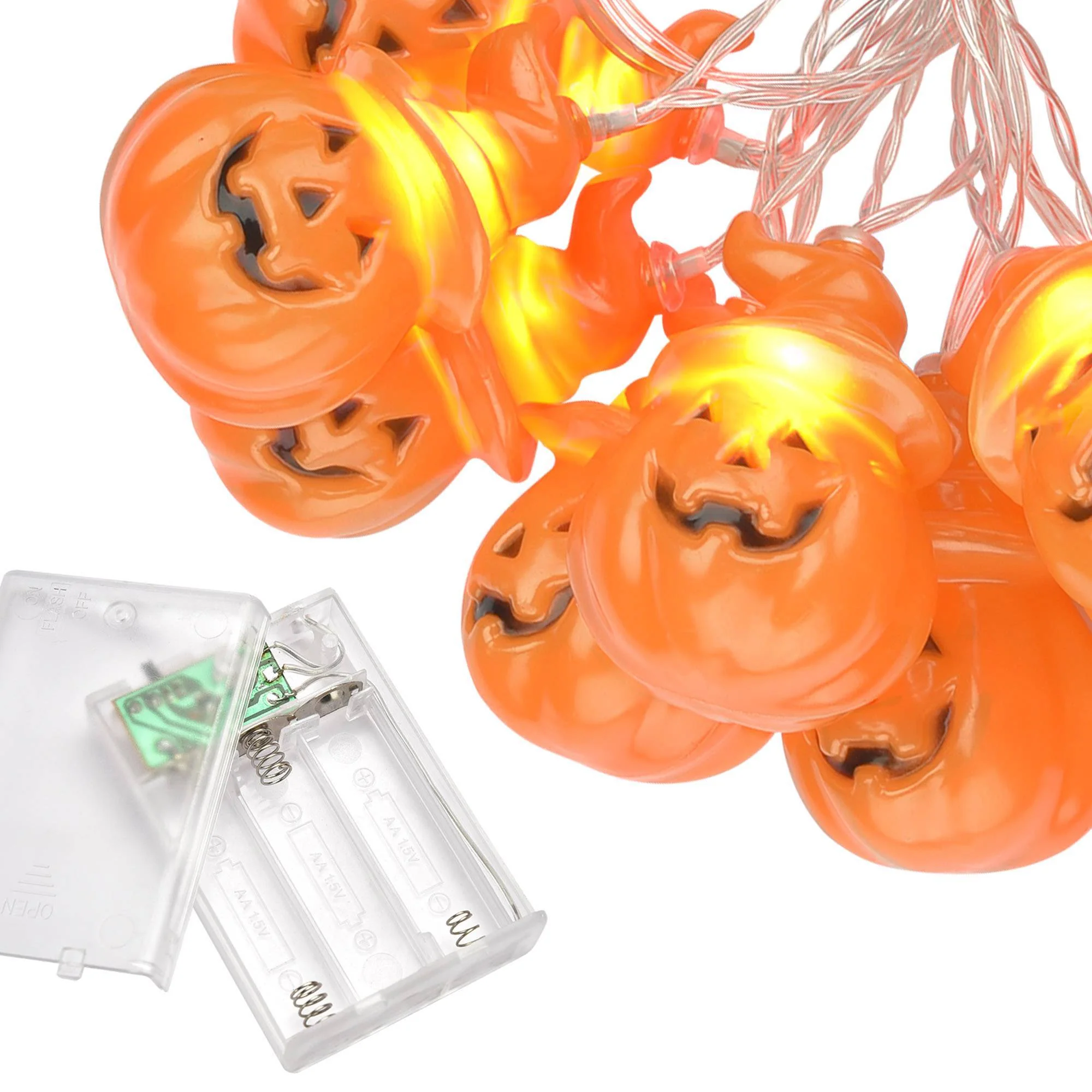 10ft Pumpkin Halloween LED String Lights - Image 4