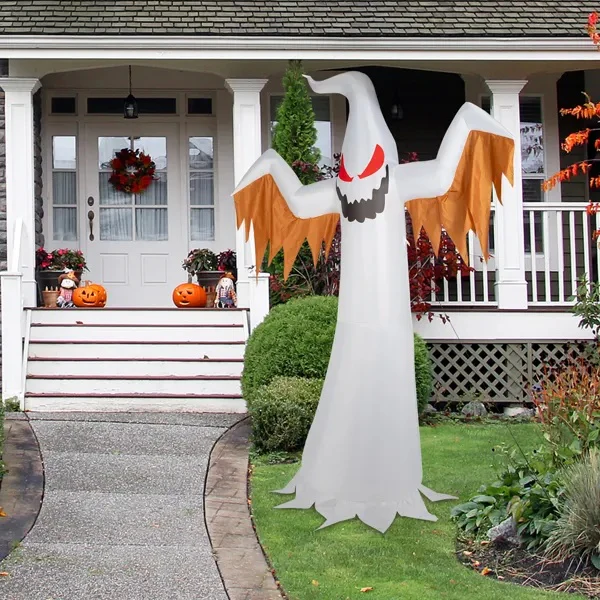 12ft Ghost Flames Red Eyes Halloween Inflatable - Image 7