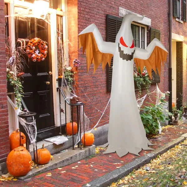 12ft Ghost Flames Red Eyes Halloween Inflatable - Image 8