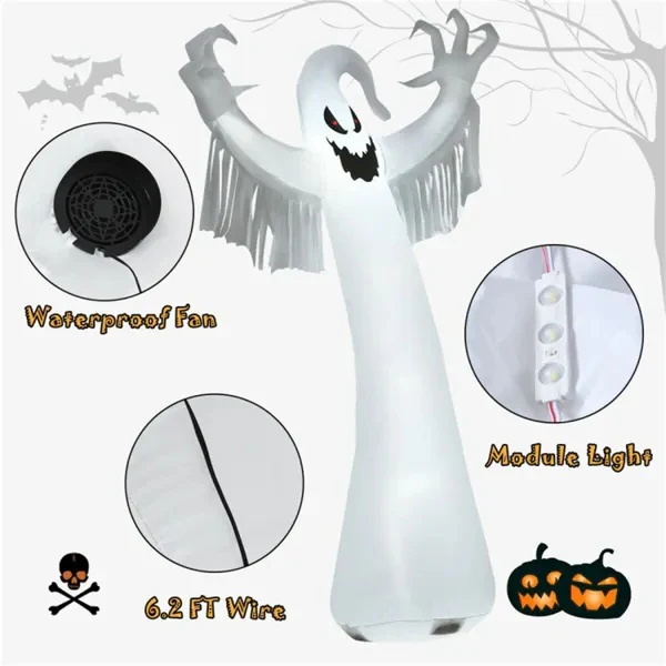 12ft Spooky Ghost Halloween Inflatable - Image 4