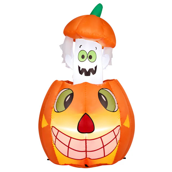 2.8ft Animated Pumpkin Ghost Inflatable - Image 11