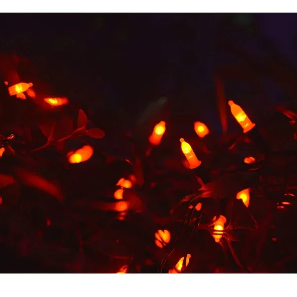 300 LED Halloween Mini String Lights, 99ft Orange Fairy Lights - Image 2
