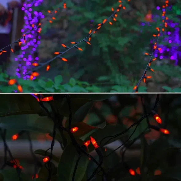 300 LED Halloween Mini String Lights, 99ft Orange Fairy Lights - Image 6