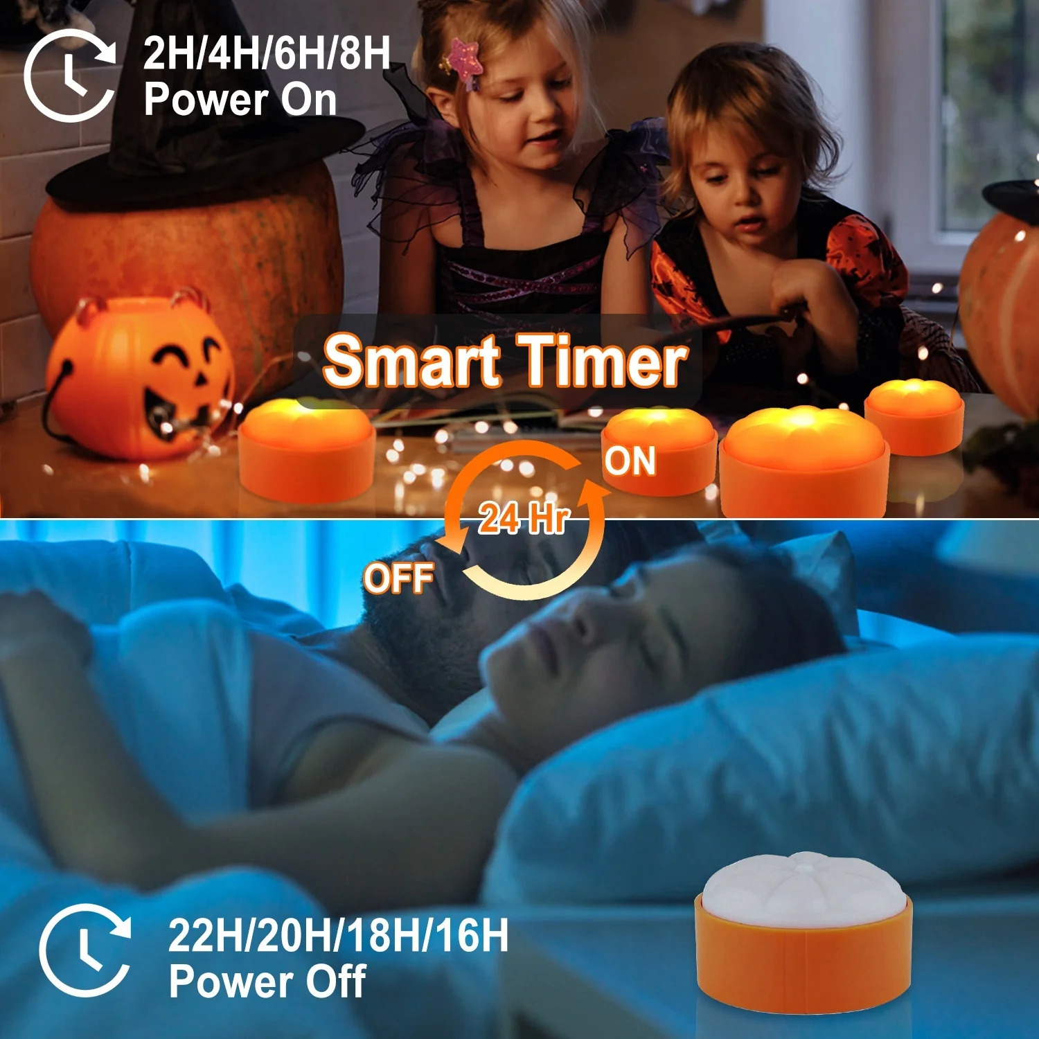 4-Pack LED Pumpkin Lights Halloween Decor - Image 6