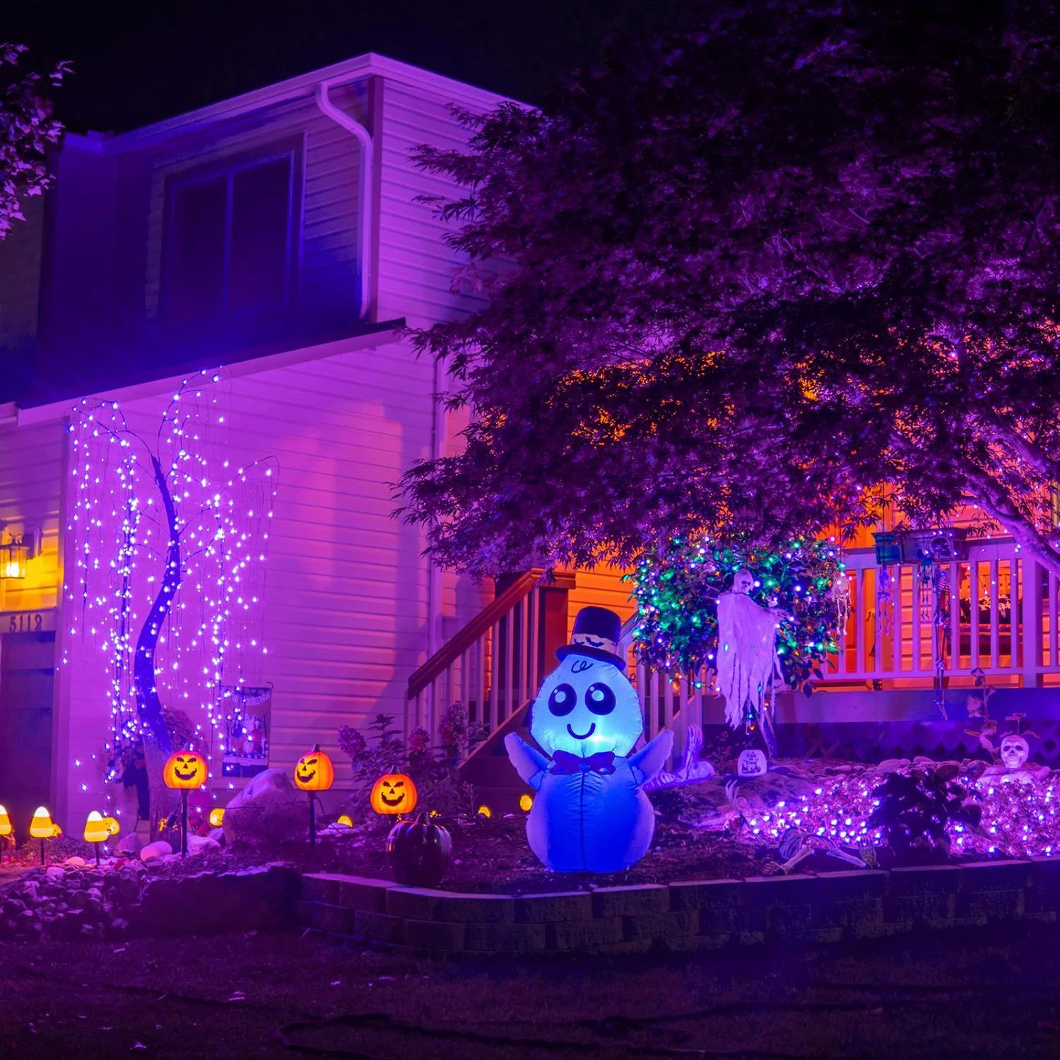 66ft Purple Halloween Fairy String Lights - Image 2