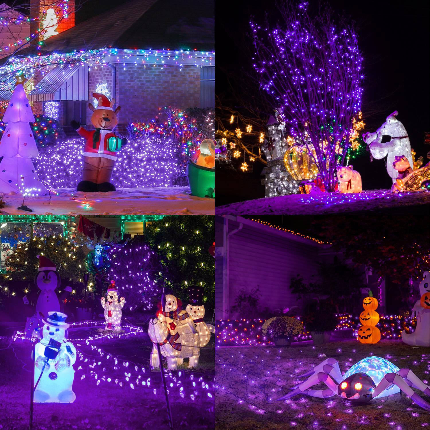 66ft Purple Halloween Fairy String Lights - Image 3