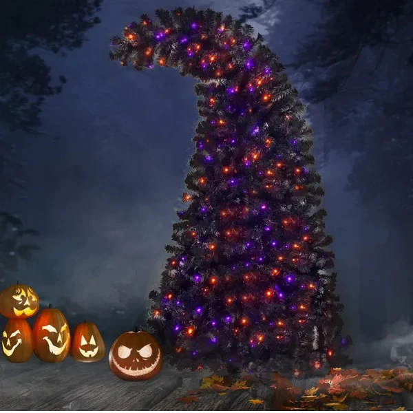 6ft Bent Top Halloween Christmas Tree