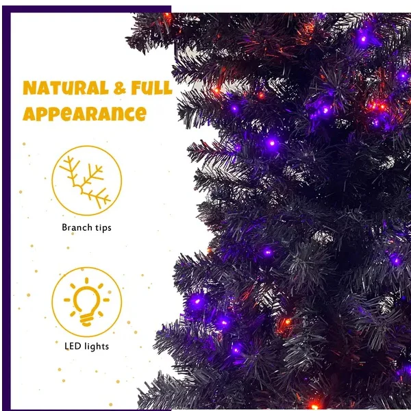 6ft Bent Top Halloween Christmas Tree - Image 4
