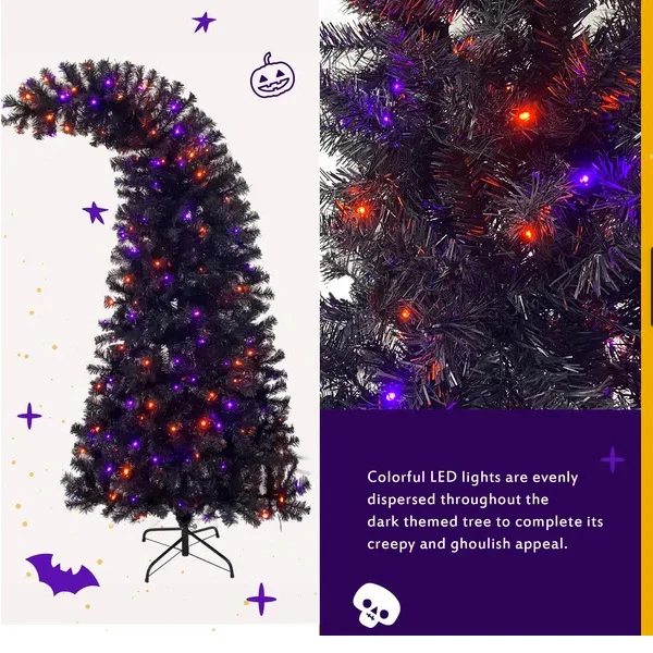 6ft Bent Top Halloween Christmas Tree - Image 7