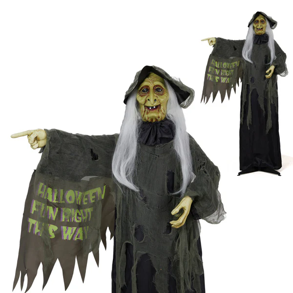 6ft Red Eye Vibration Witch Halloween Decor - Image 3