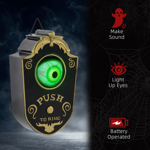 7.1in Animatronic Doorbell Halloween Decor - Image 4