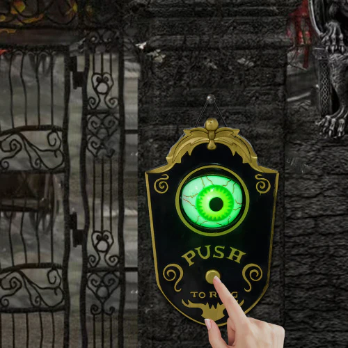 7.1in Animatronic Doorbell Halloween Decor - Image 9