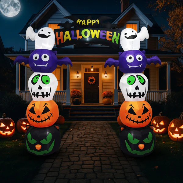 8.2ft Stacking Pumpkin Arch Halloween Inflatable