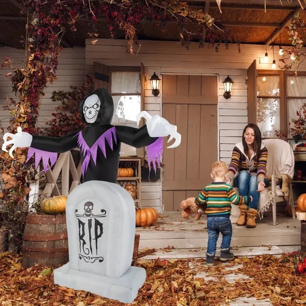 8ft Grim Reaper Grave Halloween Inflatable