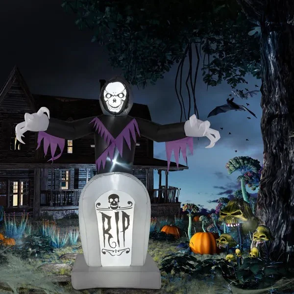 8ft Grim Reaper Grave Halloween Inflatable - Image 2