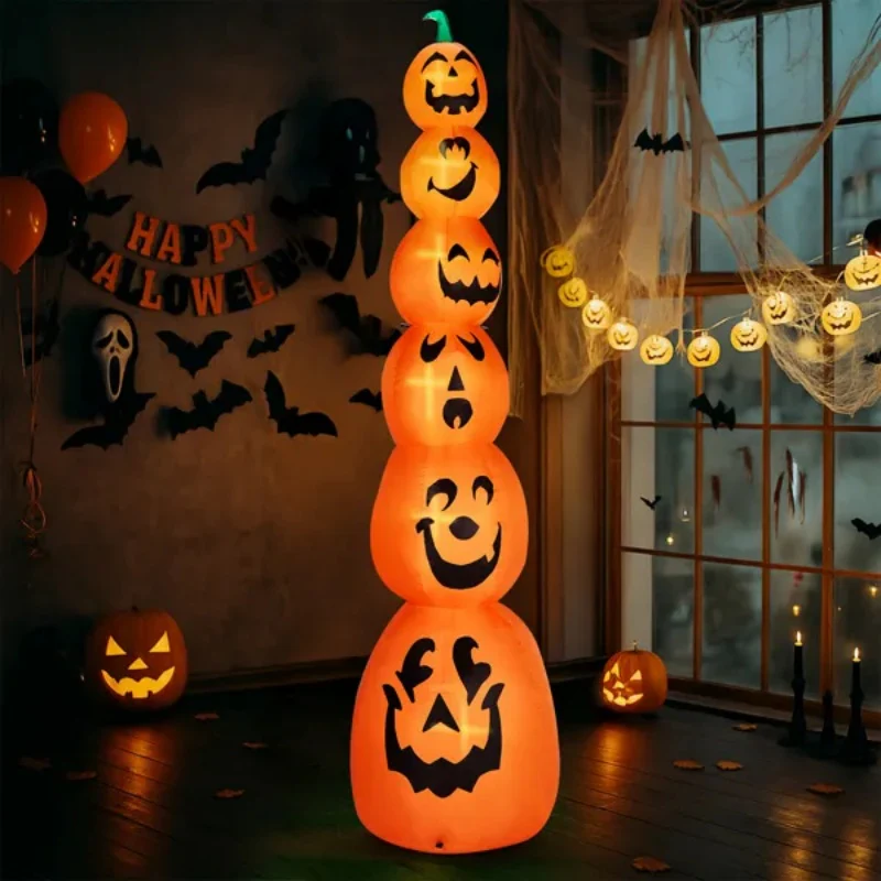 9ft Stacked Pumpkins Halloween Inflatable