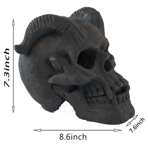 Fireproof Skull Gas Log Halloween Decor - Image 4